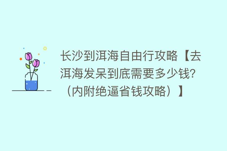 长沙到洱海自由行攻略【去洱海发呆到底需要多少钱？（内附绝逼省钱攻略）】