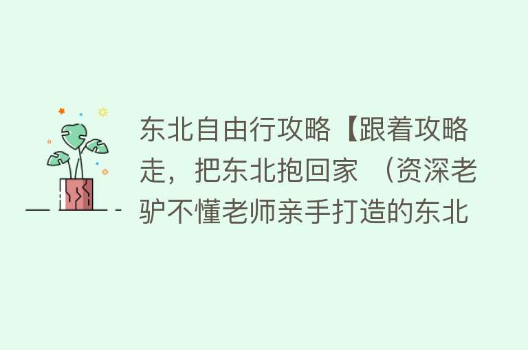 东北自由行攻略【跟着攻略走，把东北抱回家 （资深老驴不懂老师亲手打造的东北自由行攻略，还不收藏？！）】