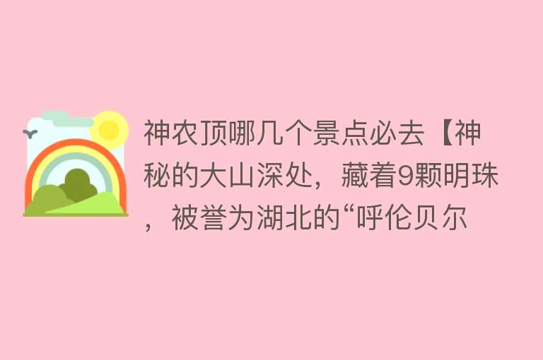 神农顶哪几个景点必去【神秘的大山深处，藏着9颗明珠，被誉为湖北的“呼伦贝尔”】